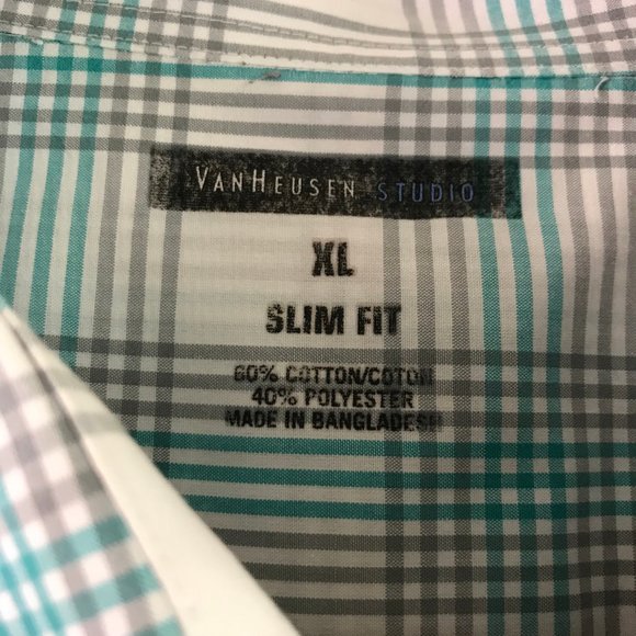 Van Heusen Slim Fit Plaid Button Shirt - Picture 3 of 7